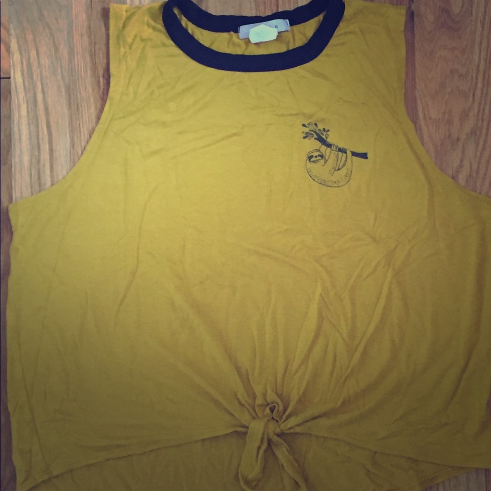 Cropped sloth tank top